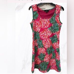 Ronni Nicole sleeveless pink pineapple dress.